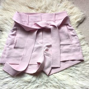 Aritzia Wilfred Pink New Tie Front Shorts
